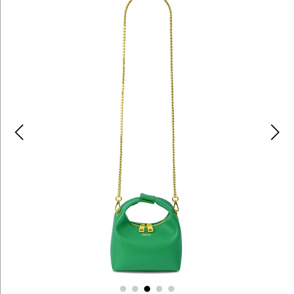 Sinbono Green Baguette Bag